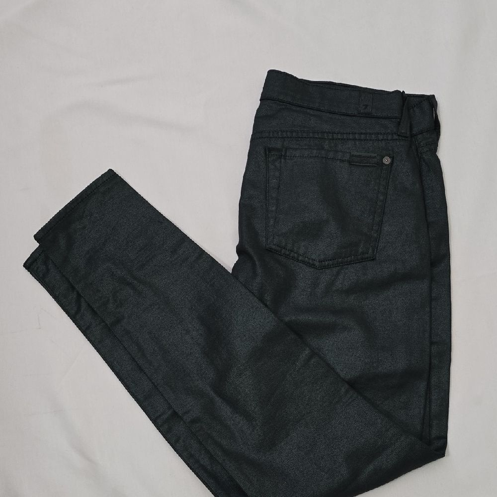 7 For All Mankind‎ Metallic Green  Jeans 29
